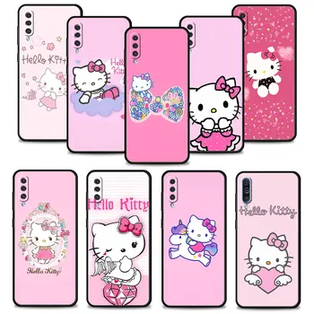 Telefon Case For Samsung Galaxy A02s A01 A03s A50 A30 A04 A90 A40 A70 A42 M52 M62 M31 M13 Shell Crown Ingel Hello Kitty