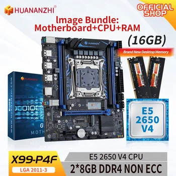 HUANANZHI X99 P4F LGA-2011-3 XEON X99 Emaplaat Intel E5 2650 V4 Toetada DDR4 NON-ECC memory combo kit komplekt NVME SATA