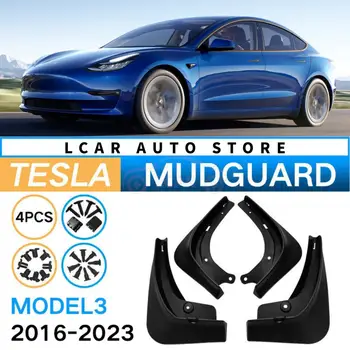 Sobib Tesla Model 3 2016-2023 Mudflaps Muda Klapid Nr Puurida Splash Piirded, Porilauad Ees Taga Poritiiva Protector Auto Tarvikud