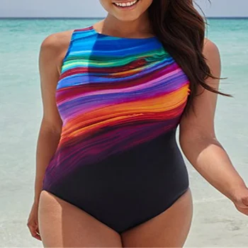 Seksikas 5XL Ühes Tükis Suurte Ujumistrikood Suletud Bodysuit Pluss Suurus Naiste Ujumisriided trikoo Bassein Beachwear Naiste Ujumine Ülikond