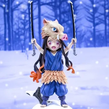 19cm Demon Slayer Kamado Nezuko Siga Tegevus Joonis Anime Tähemärki Armas Kawaii Tüdruk Seeria Kogumise Töölaua Kuvamine Kingitus, Mänguasjad